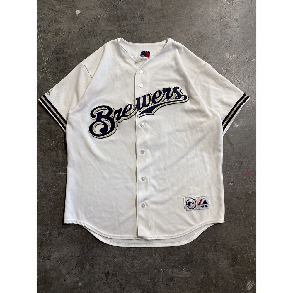 Vintage Majestic Hardy #7 Milwaukee Brewers Jersey Men's Sz XL Made In USA